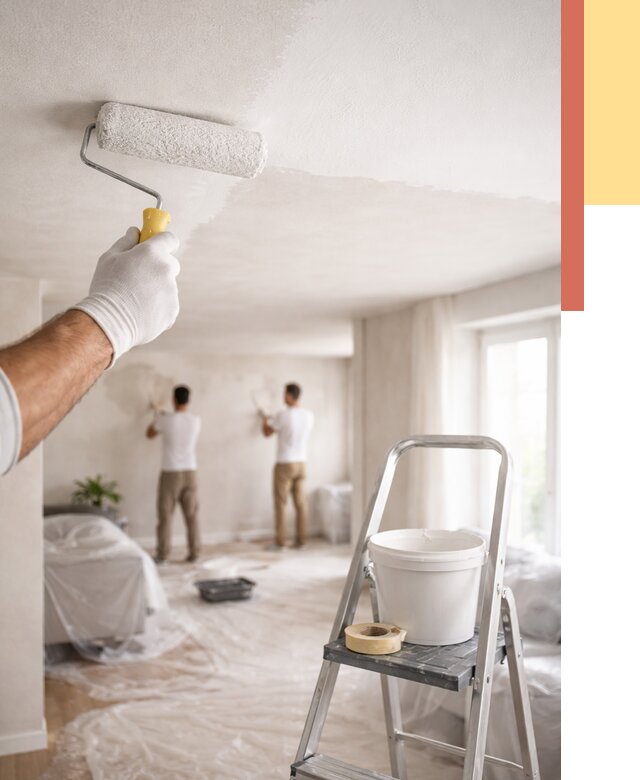 Покраска потолка акриловой краской в Мысках от 2536 руб. | ОТДЕЛОЧНИК-Мси