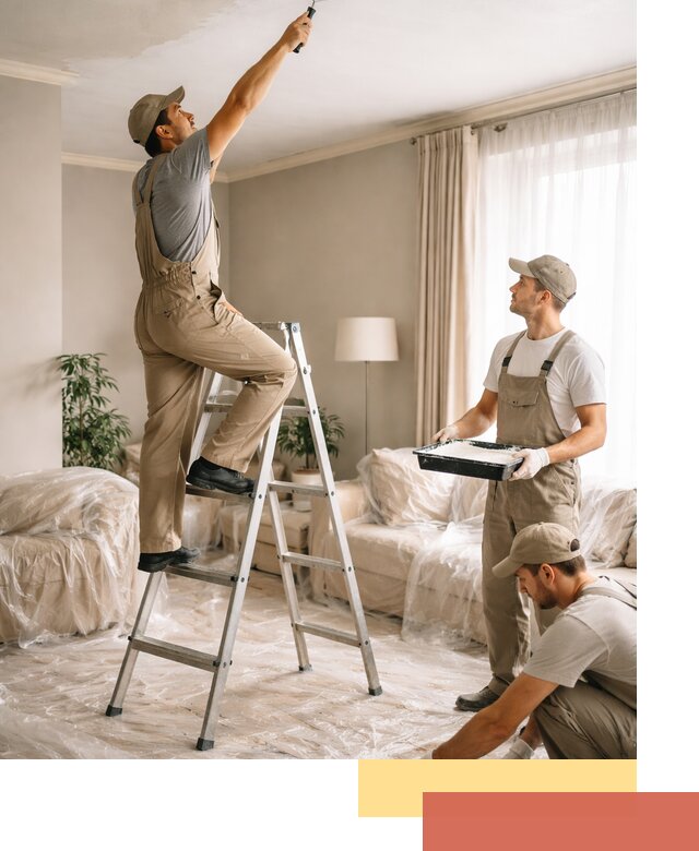 Покраска потолков акриловой краской в Мысках качественно и быстро