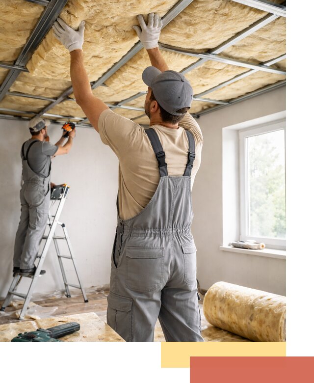 Утепление потолка под ключ в Мысках качественно и быстро