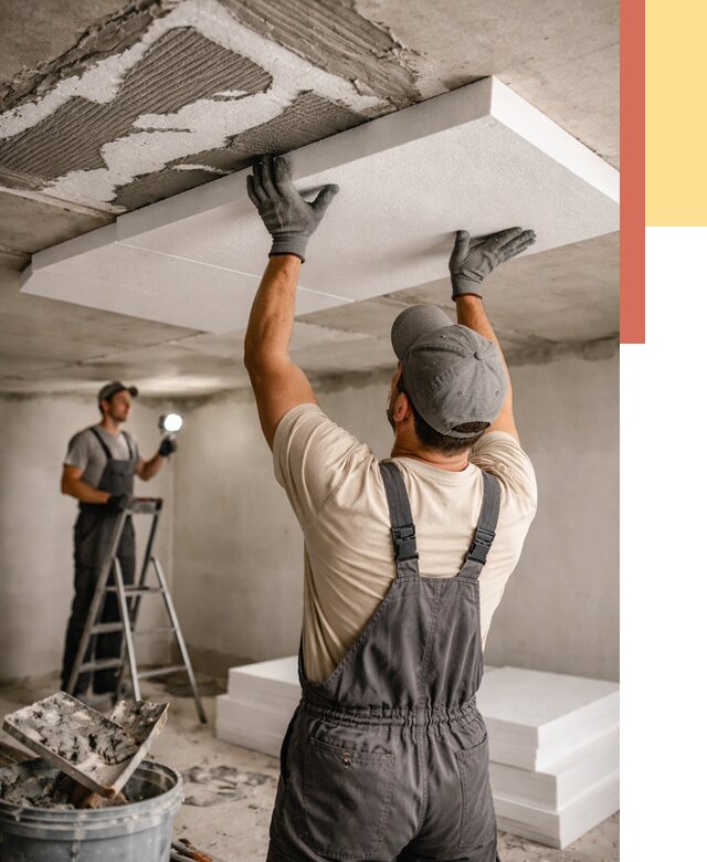 Утепление потолка пенопластом в Мысках от 4564 руб/м2 — недорого и быстро | ОТДЕЛОЧНИК-Мси