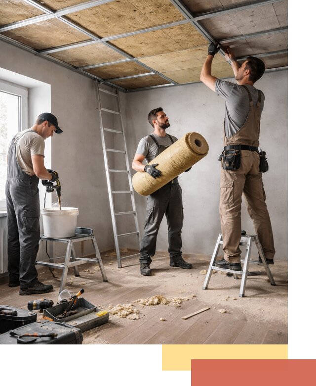 Шумоизоляция потолка в Мысках: профессиональный монтаж и отделка